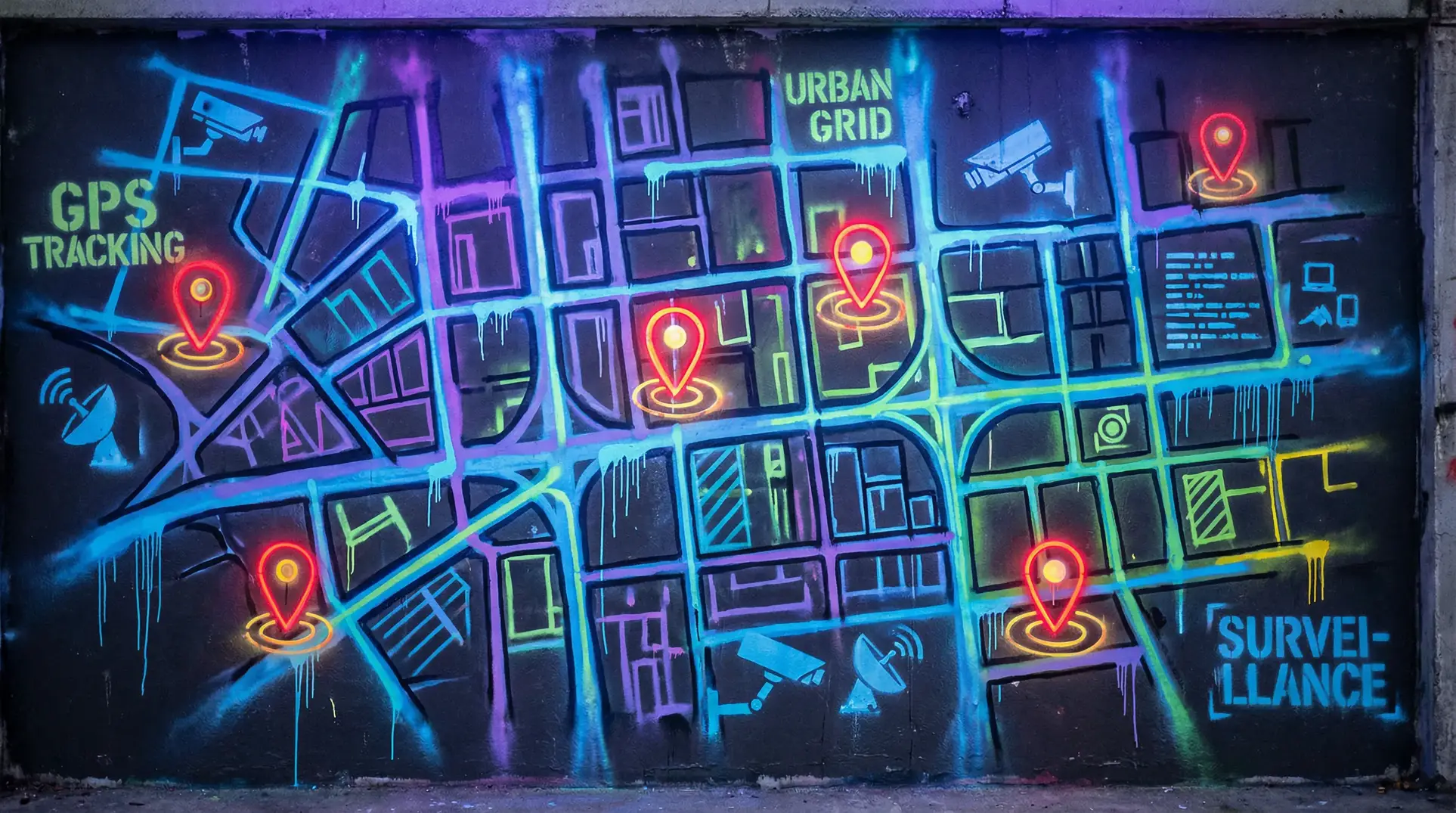 午夜DJ影视在线观看播放 狗仔追踪地图 - 城市涂鸦风格